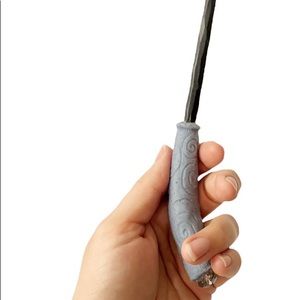 Handmade Ebony Wood 11 1/2” Graceful Flexibility Wand with Unicorn Hair Core.